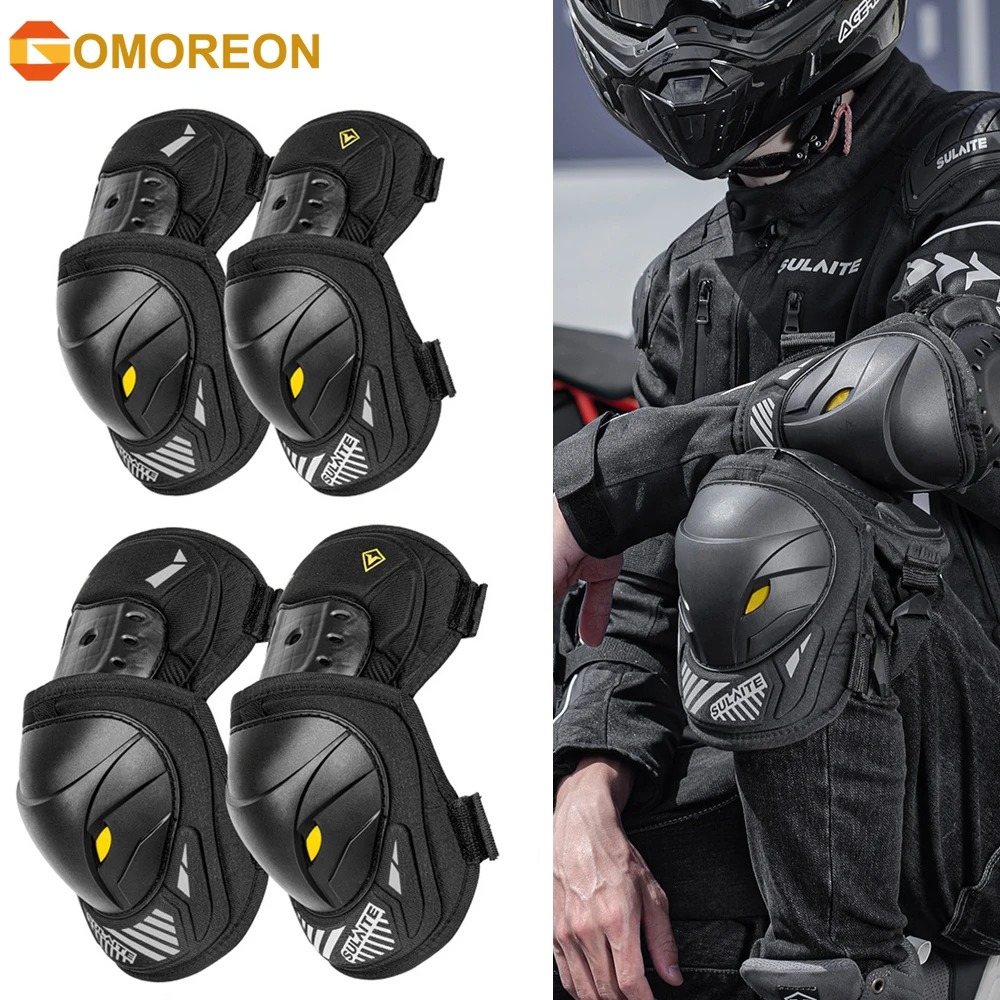 Mountain Biking Knee Pads - GOMOREON 1 çift motosiklet elektrikli bisiklet