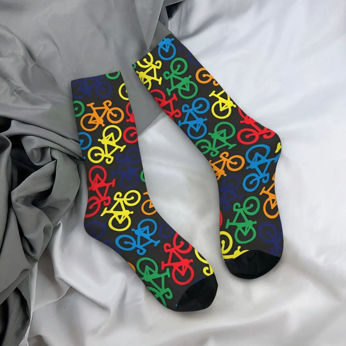Mountain Biking Socks - Gökkuşağı Çoklu Bisikletler Çılgın Erkek Çorapları